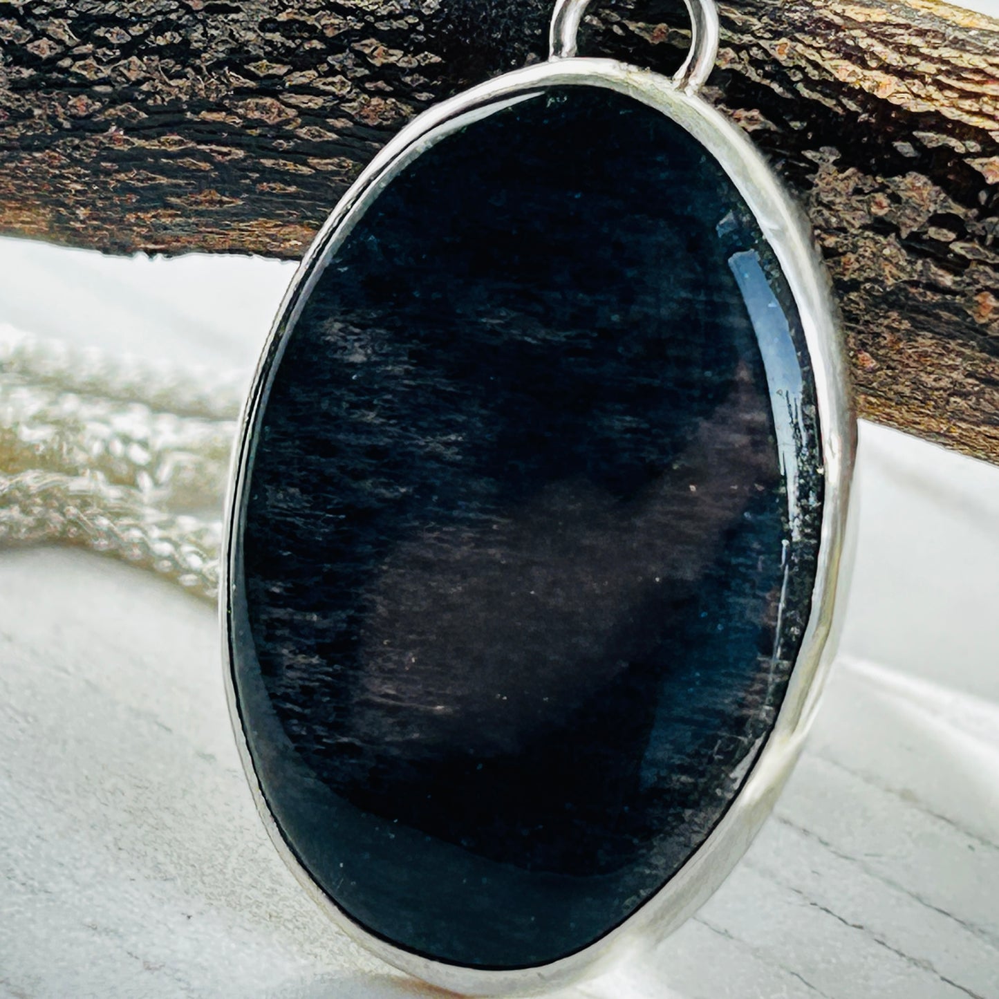 Iolite and Hare necklace