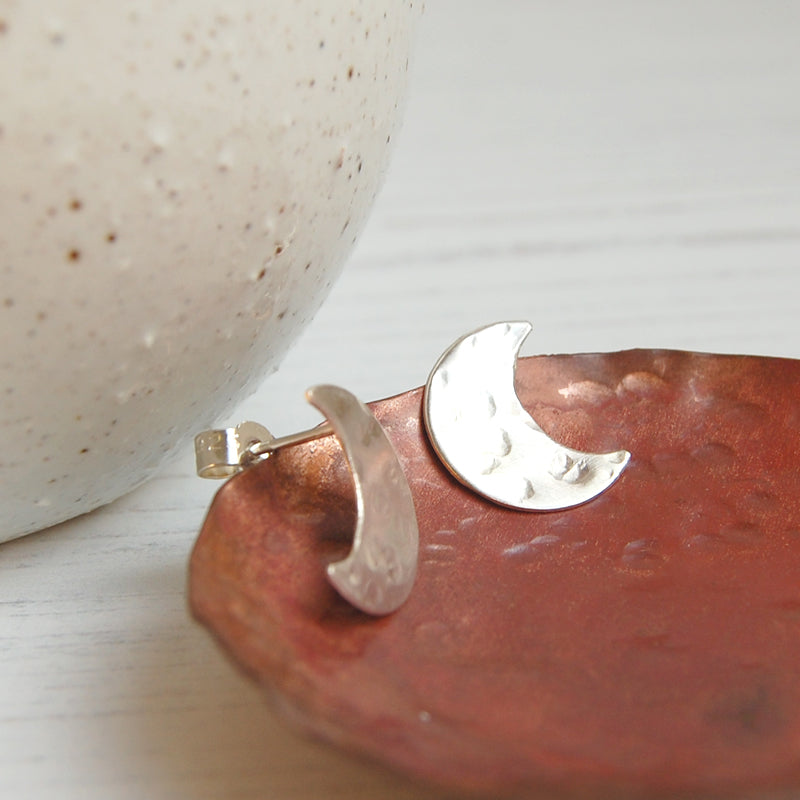 Crescent Moon studs