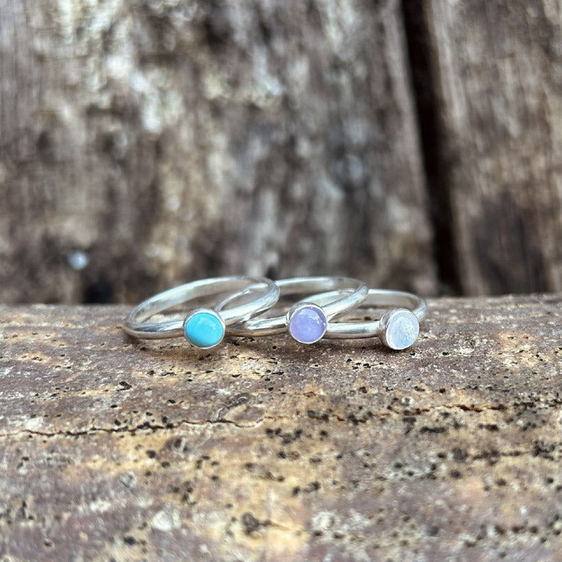 Moonstone single stone ring