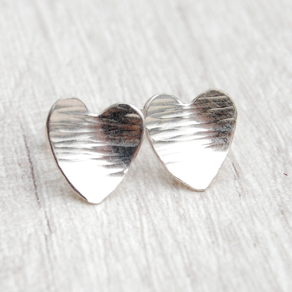 Silver love heart on sale earrings