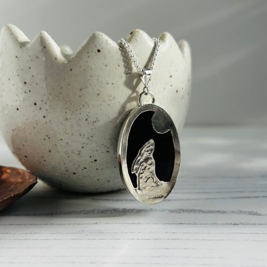 Iolite and Hare necklace