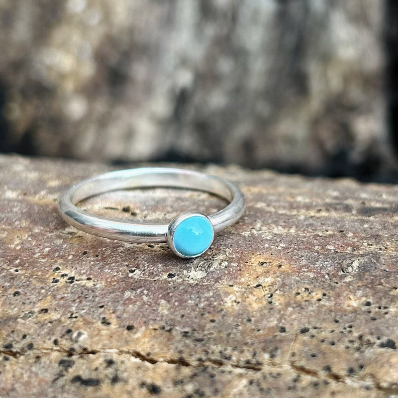 Pale Turquoise single stone ring