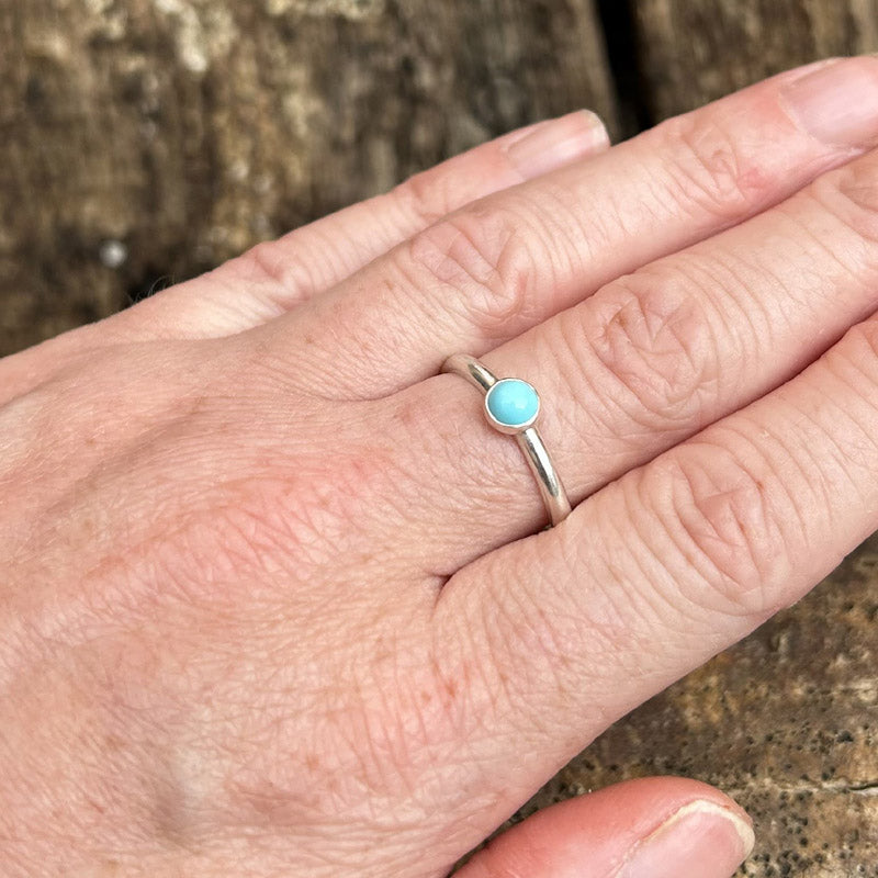 Pale Turquoise single stone ring