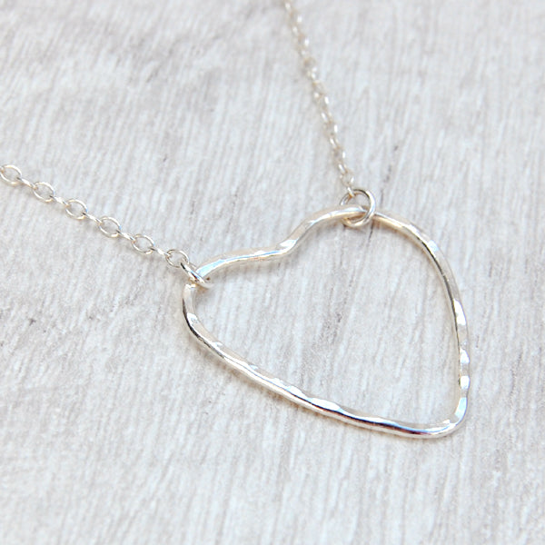 Hammered heart necklace