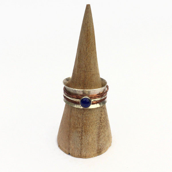 Spinner ring with Lapis Lazuli